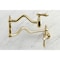 Kingston Brass KS2107BAL Heirloom Wall Mount Pot Filler, Brushed Brass KS2107BAL - alternate 2